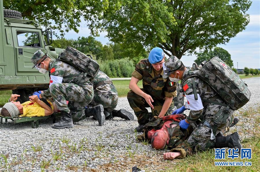 （国际·图文互动）（1）中德“联合救援—2019”卫勤实兵联合演习开始整合训练