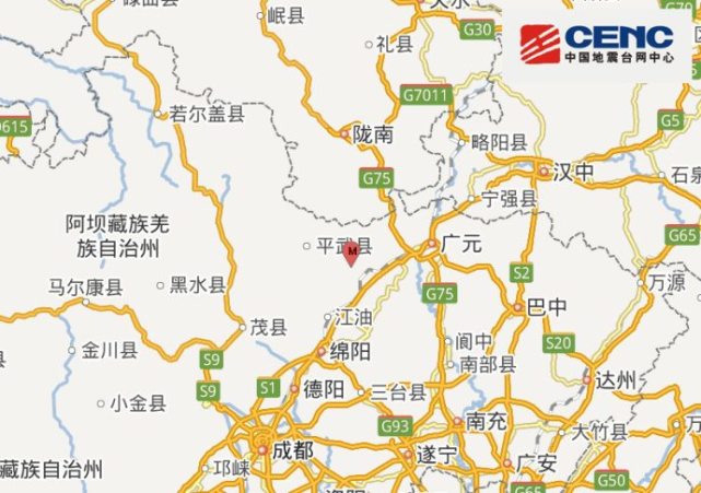 青川发生5.4级地震 雅安震感明显